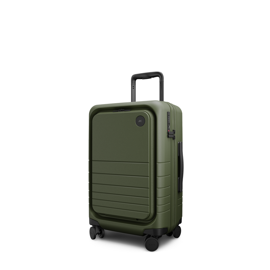 Olive Green Scaled | Angle view of Expandable Carry-On Pro in Olive Green