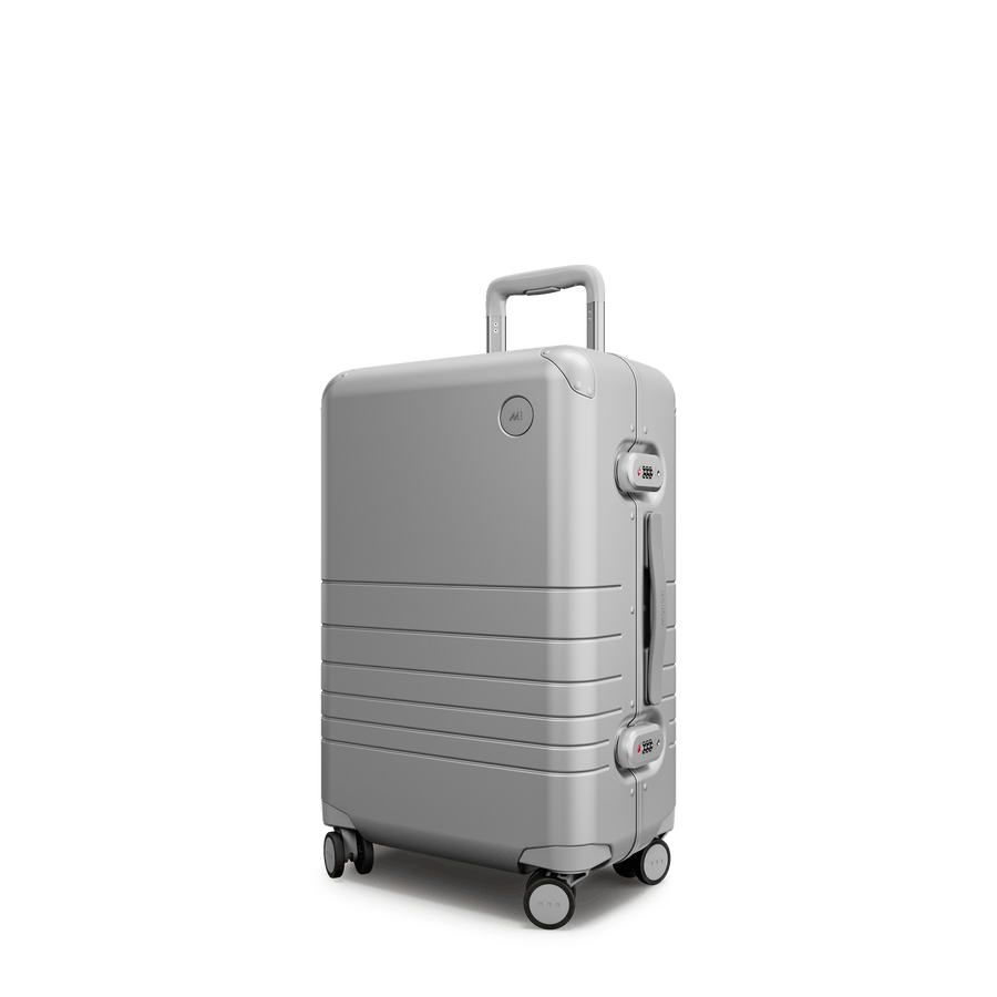 Silver Hover | Angle view of Hybrid Carry-On Plus in Silver