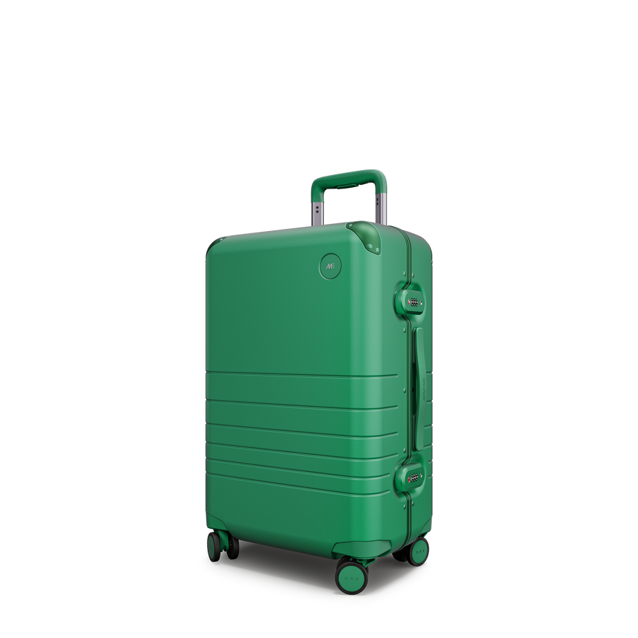 Jungle Green Hover | Angle view of Hybrid Carry-On Plus in Jungle Green