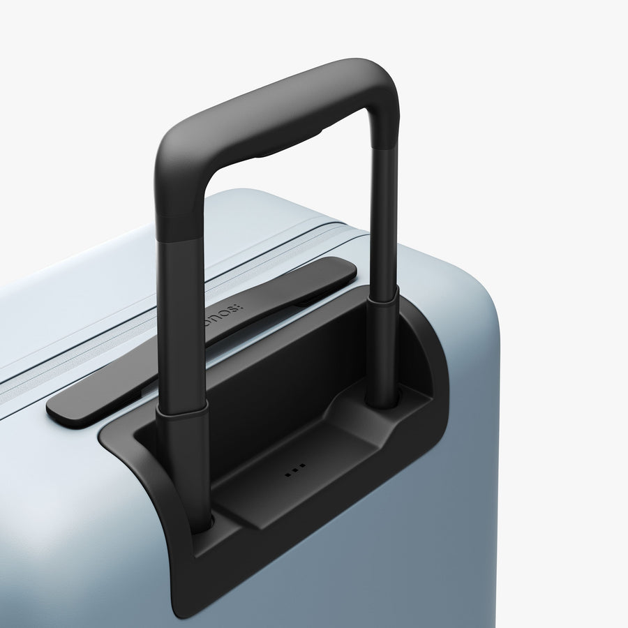 Blue Haze | Extended luggage handle view of Carry-On in Blue Haze