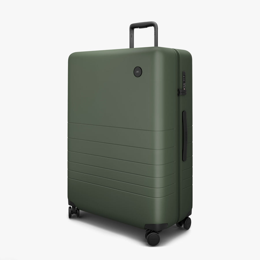 Olive Green | Angled view of Check-In Large in Olive Green