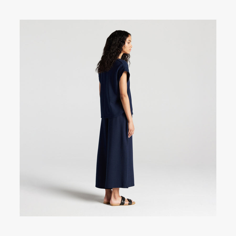 Navy | Full body back view of Sevilla Top in Navy