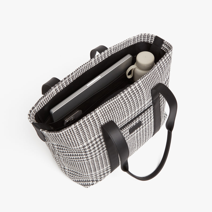 Houndstooth Check | Angled view of Metro Tote in Houndstooth Check